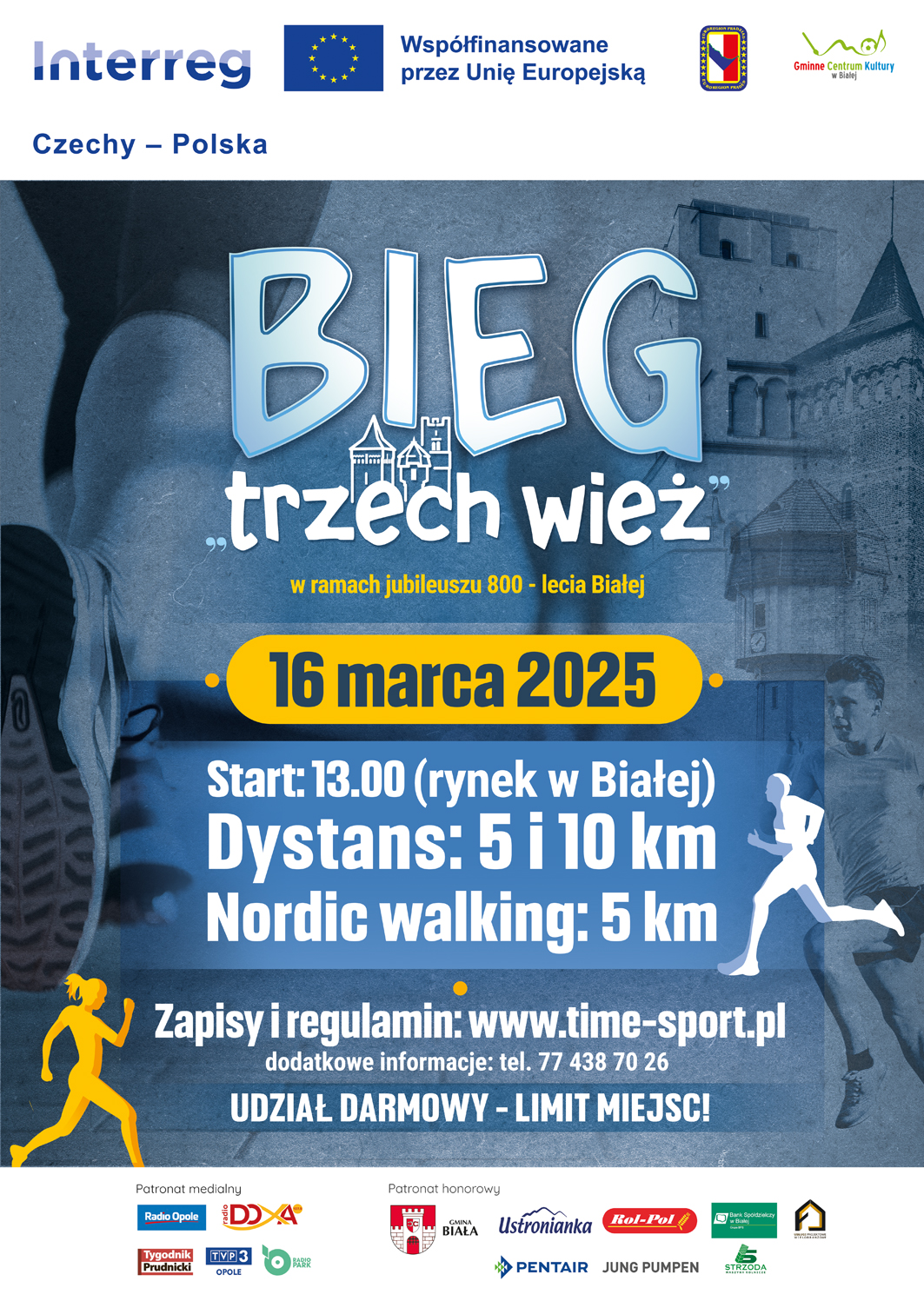 plakat BIEG TRZECH WIEŻ