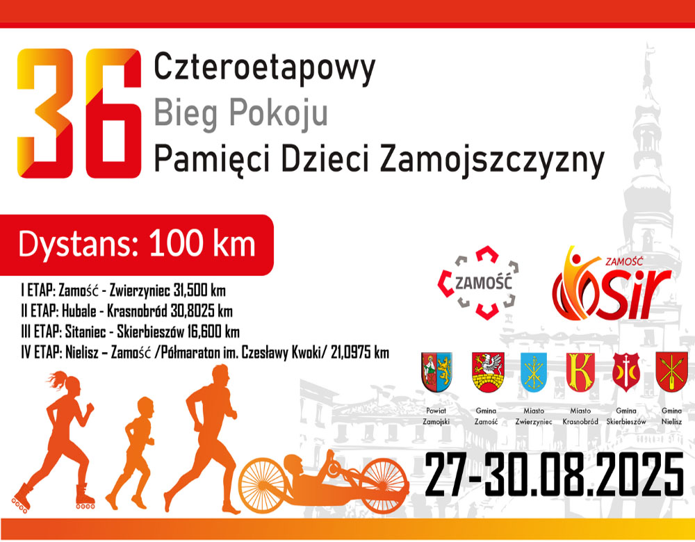XXXVI CZTEROETAPOWY BIEG POKOJU PAMIĘCI DZIECI ZAMOJSZCZYZNY