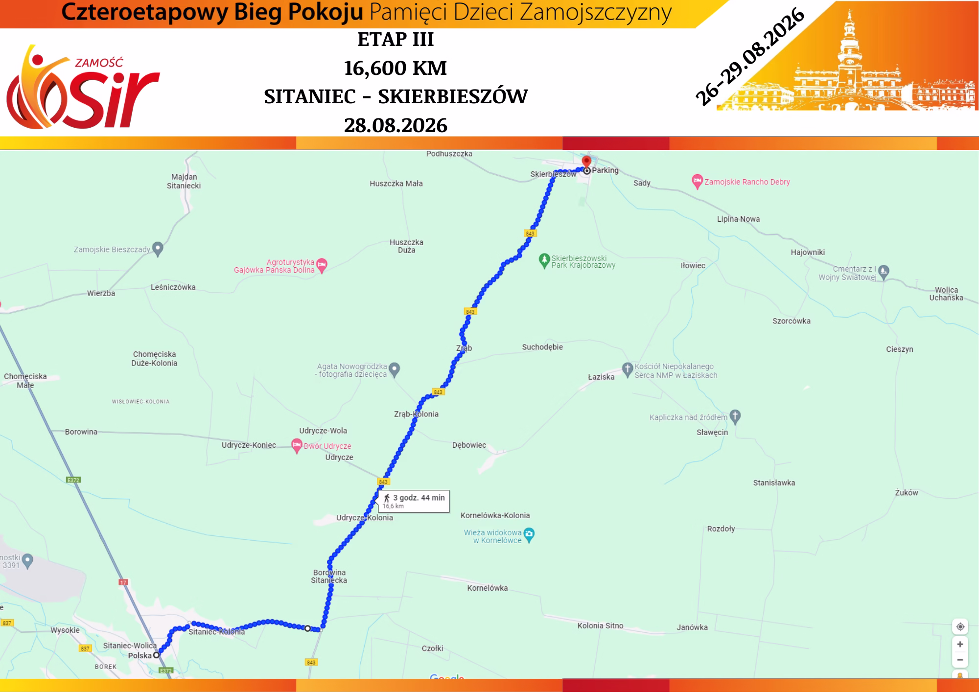 37 Czteroetapowy Bieg Pokoju Pamięci Dzieci Zamojszczyzny