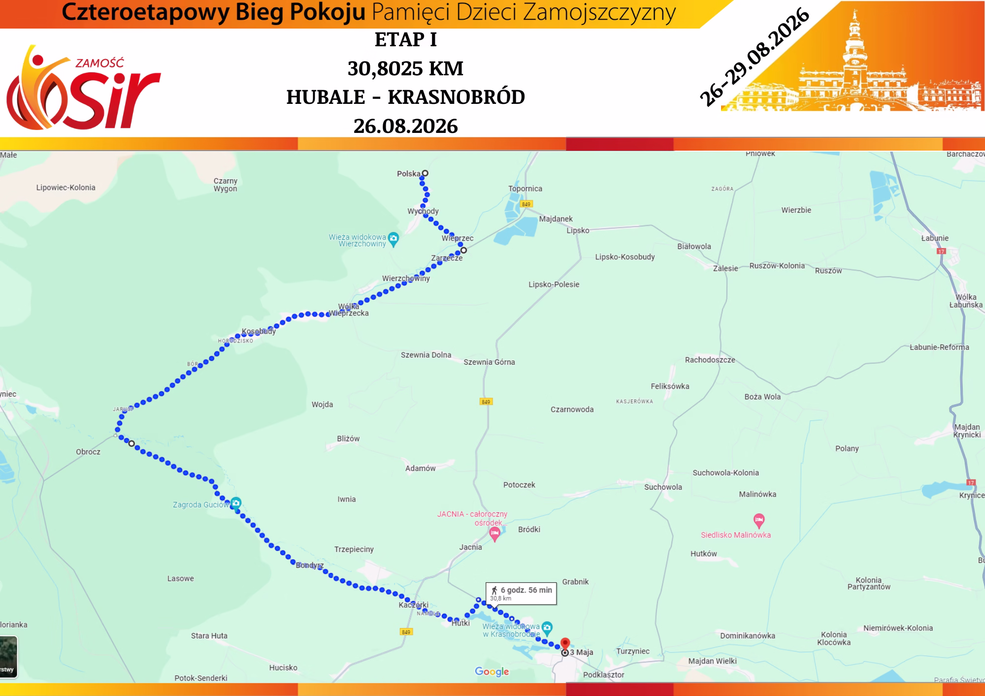 37 Czteroetapowy Bieg Pokoju Pamięci Dzieci Zamojszczyzny